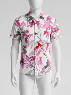Chemise à fleurs ambiance vacances homme textile durable - Vue 1 - Chemise à fleurs