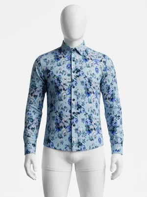 Chemise à fleurs coton bambou festive homme - Vue 1 - Chemise à fleurs