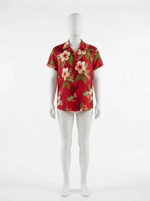 Chemise à fleurs coton col rabattu tropical homme - Vue 1 - Chemise à fleurs