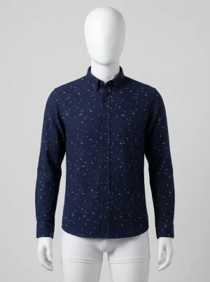 Chemise à fleurs coton design haute définition homme - Vue 1 - Chemise à fleurs