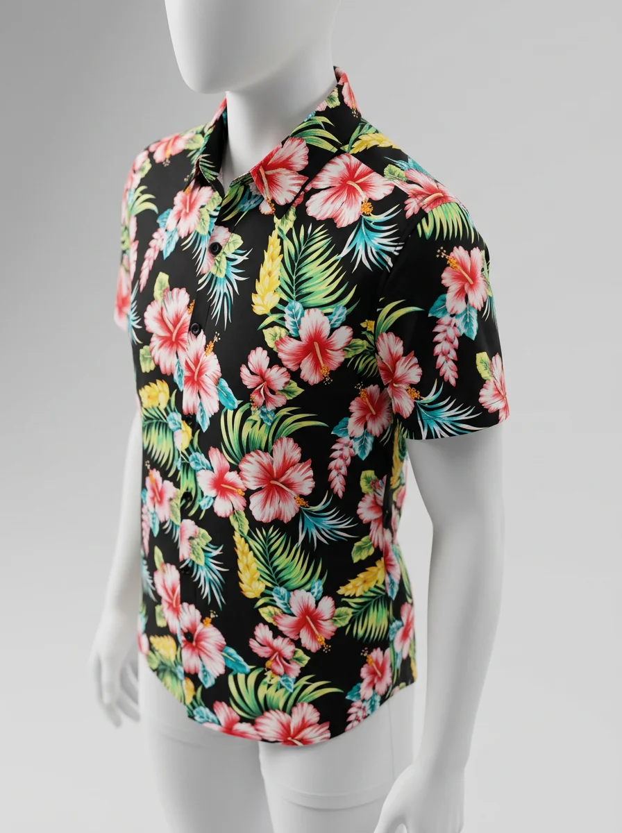 Chemise à fleurs coton esprit sauvage explorateur homme - Vue 2 - Chemise à fleurs