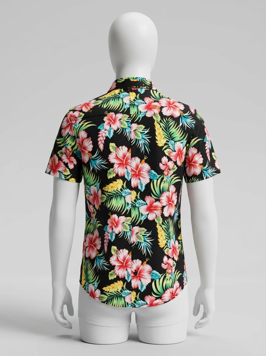 Chemise à fleurs coton esprit sauvage explorateur homme - Vue 3 - Chemise à fleurs