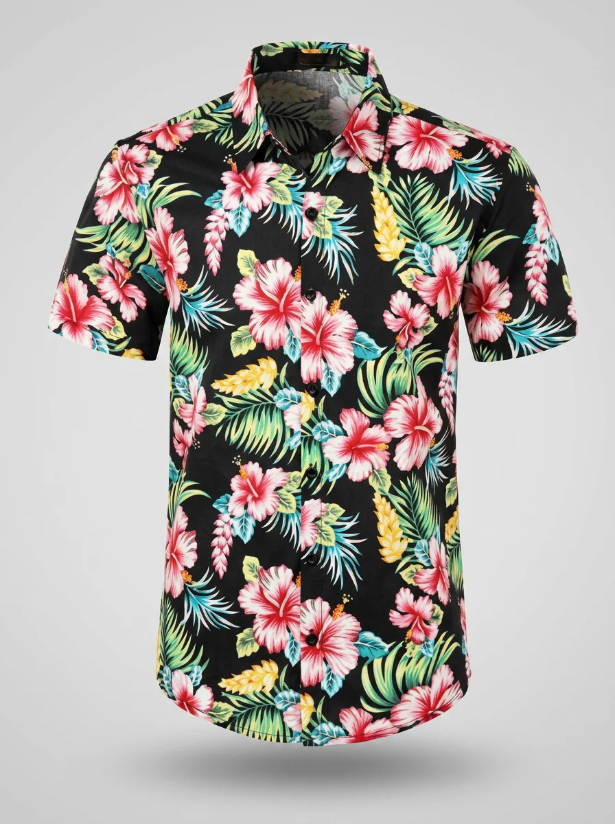 Chemise à fleurs coton esprit sauvage explorateur homme - Vue 4 - Chemise à fleurs