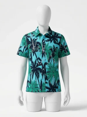 Chemise à fleurs coton fibres naturelles exotique homme - Vue 1 - Chemise à fleurs