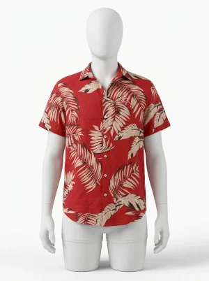 Chemise à fleurs coton haute qualité look exotique homme - Vue 1 - Chemise à fleurs