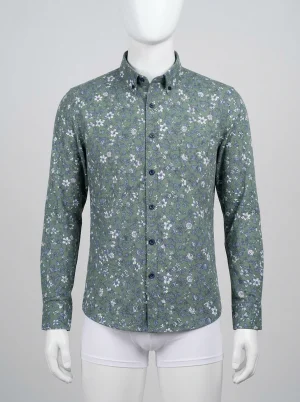 Chemise à fleurs coton impression digitale confort homme - Vue 1 - Chemise à fleurs