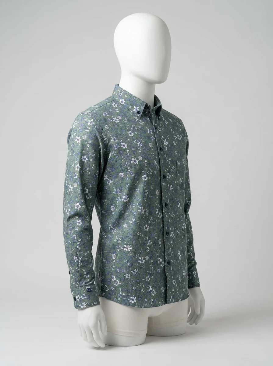 Chemise à fleurs coton impression digitale confort homme - Vue 2 - Chemise à fleurs