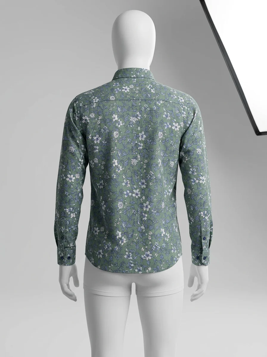 Chemise à fleurs coton impression digitale confort homme - Vue 3 - Chemise à fleurs