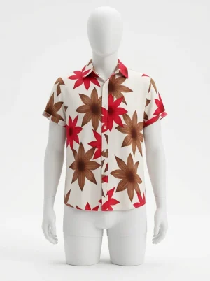 Chemise à fleurs coton polyester automne homme finitions soignées - Vue 1 - Chemise à fleurs