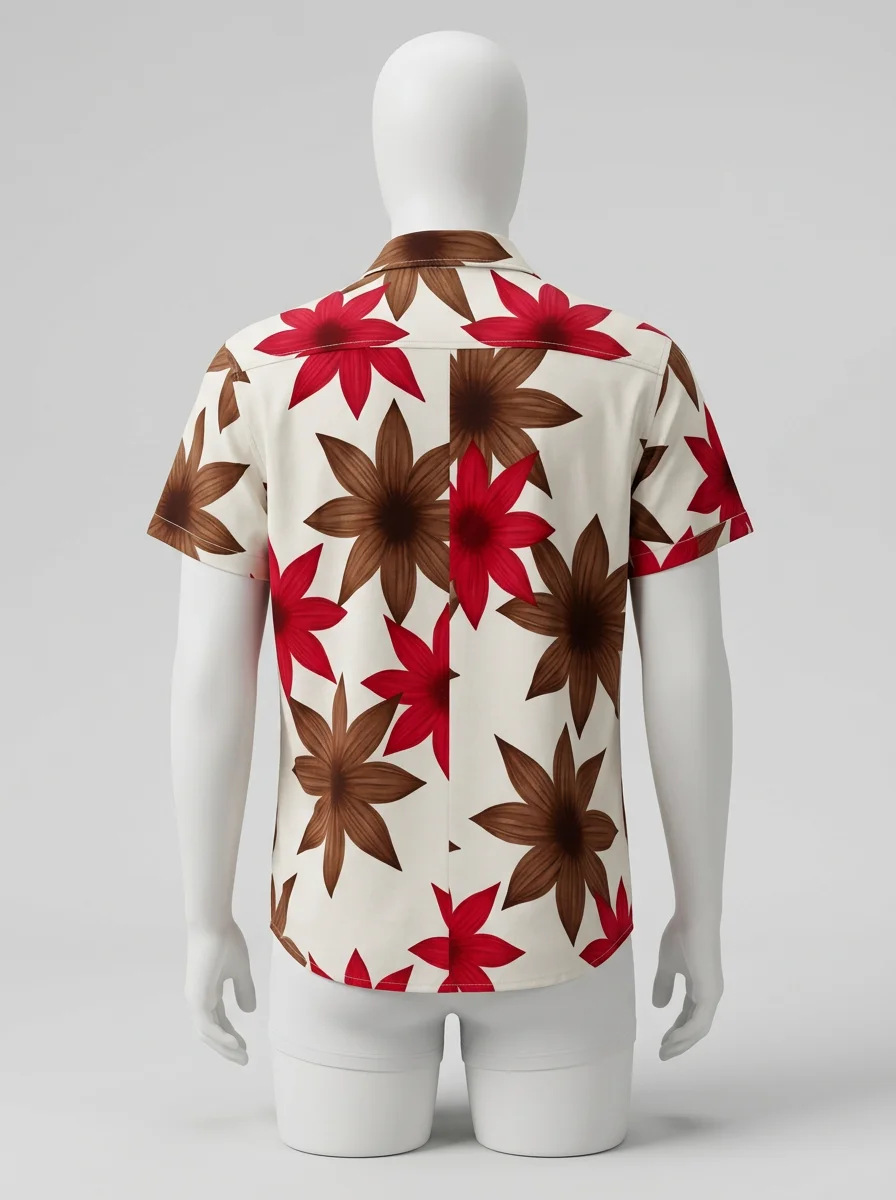 Chemise à fleurs coton polyester automne homme finitions soignées - Vue 3 - Chemise à fleurs