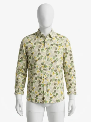 Chemise à fleurs coton premium homme style évasion - Vue 1 - Chemise à fleurs