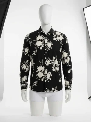 Chemise à fleurs coton tendance style homme - Vue 1 - Chemise à fleurs