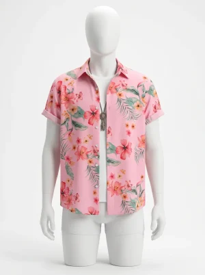 Chemise à fleurs coupe moderne masculine look estival - Vue 1 - Chemise à fleurs