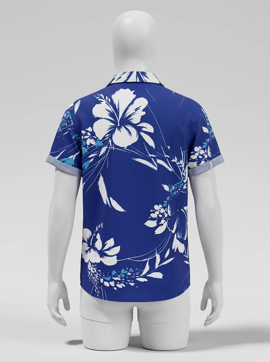 Chemise à fleurs coutures renforcées textile premium homme chic - Vue 3 - Chemise à fleurs