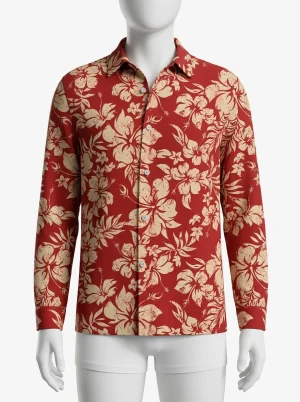 Chemise à fleurs décontractée vacances élégance florale homme - Vue 1 - Chemise à fleurs