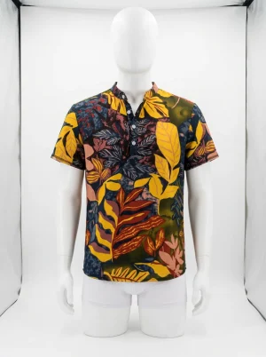 Chemise à fleurs design 3d hd motif automnal homme - Vue 1 - Chemise à fleurs