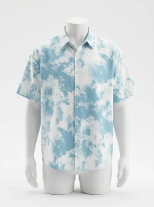 Chemise à fleurs homme impression digitale look sixties - Vue 1 - Chemise à fleurs