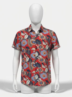 Chemise à fleurs homme manches courtes allure rafraîchissante - Vue 1 - Chemise à fleurs