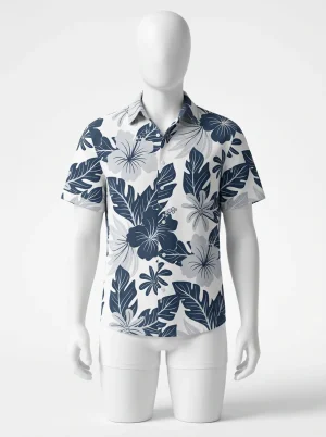 Chemise à fleurs homme silhouette moderne élégance décontractée - Vue 1 - Chemise à fleurs