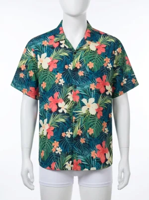 Chemise à fleurs homme silhouette urbaine contemporaine - Vue 1 - Chemise à fleurs