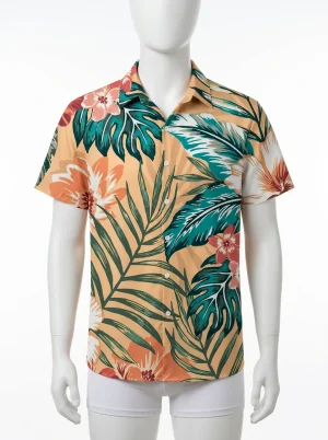Chemise à fleurs homme textile technique anti-humidité rendu hd - Vue 1 - Chemise à fleurs