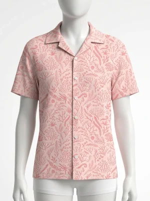 Chemise à fleurs homme textile technique bien-être estival - Vue 1 - Chemise à fleurs