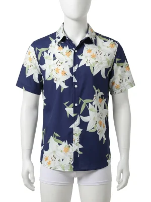 Chemise à fleurs impression digitale style décontracté homme - Vue 1 - Chemise à fleurs