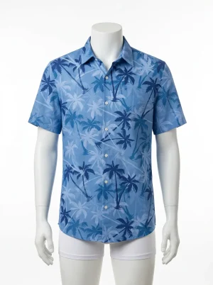 Chemise à fleurs insulaire homme textile frais - Vue 1 - Chemise à fleurs