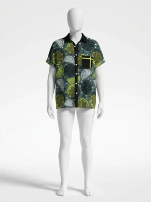 Chemise à fleurs lyocell coupe large moderne homme - Vue 1 - Chemise à fleurs