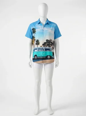 Chemise à fleurs lyocell rayonne aventure vintage homme - Vue 1 - Chemise à fleurs