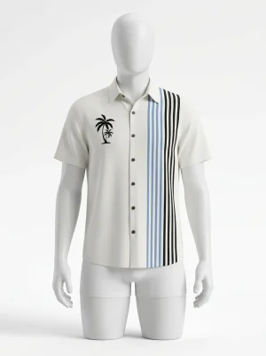 Chemise à fleurs lyocell rayonne confection robuste discrète homme - Vue 1 - Chemise à fleurs