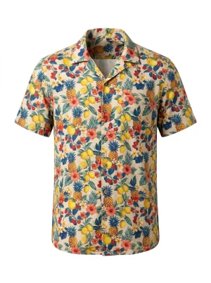 Chemise à fleurs lyocell rayonne fruitier allure estivale homme - Vue 1 - Chemise à fleurs