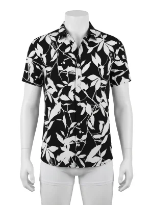 Chemise à fleurs lyocell rayonne homme allure sobre raffinée - Vue 1 - Chemise à fleurs