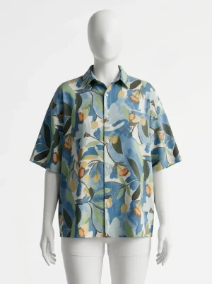 Chemise à fleurs lyocell rayonne homme coupe ajustée - Vue 1 - Chemise à fleurs