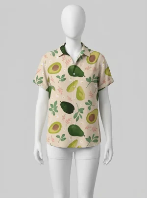 Chemise à fleurs lyocell rayonne imprimé avocat branché homme - Vue 1 - Chemise à fleurs