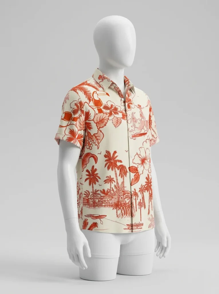 Chemise à fleurs lyocell rayonne loisir look harmonieux homme - Vue 2 - Chemise à fleurs
