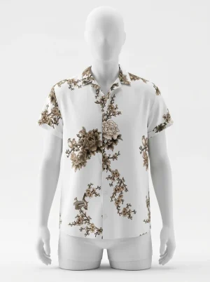 Chemise à fleurs lyocell rayonne oiseau allure distinguée homme - Vue 1 - Chemise à fleurs