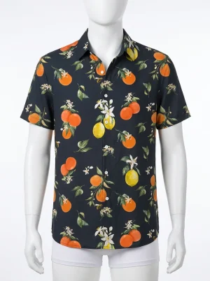 Chemise à fleurs lyocell rayonne oversize escapade atypique homme - Vue 1 - Chemise à fleurs