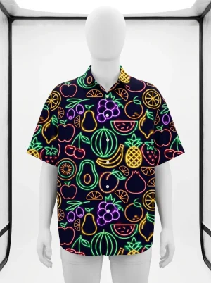 Chemise à fleurs lyocell rayonne oversize branchée homme - Vue 1 - Chemise à fleurs