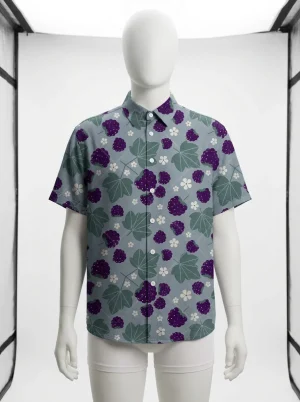 Chemise à fleurs lyocell rayonne oversize détente homme - Vue 1 - Chemise à fleurs