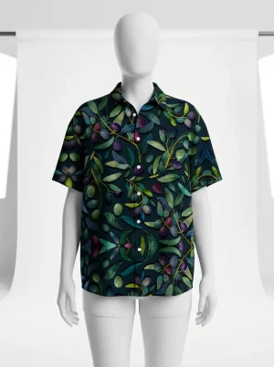 Chemise à fleurs lyocell rayonne oversize fruitée allure exclusive - Vue 1 - Chemise à fleurs