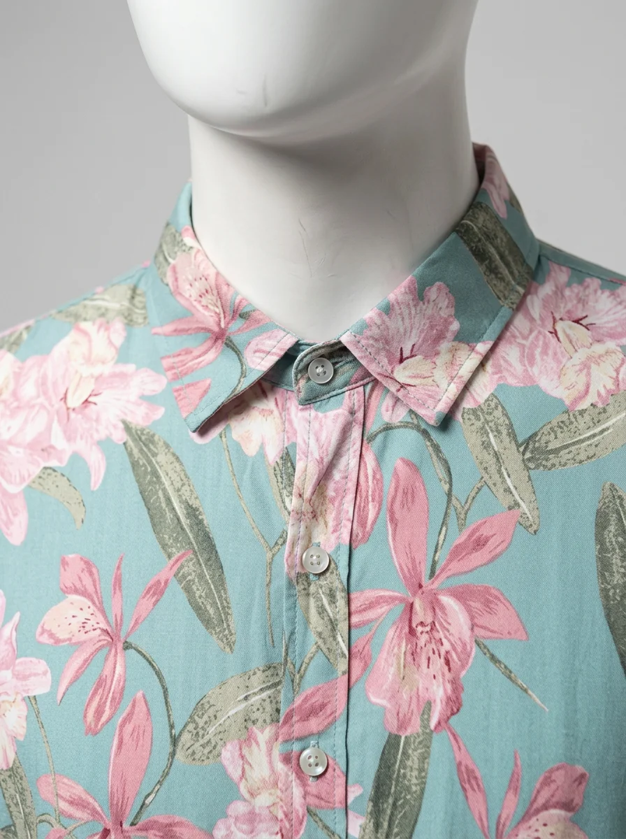 Chemise à fleurs lyocell rayonne plage estivale homme - Vue 3 - Chemise à fleurs