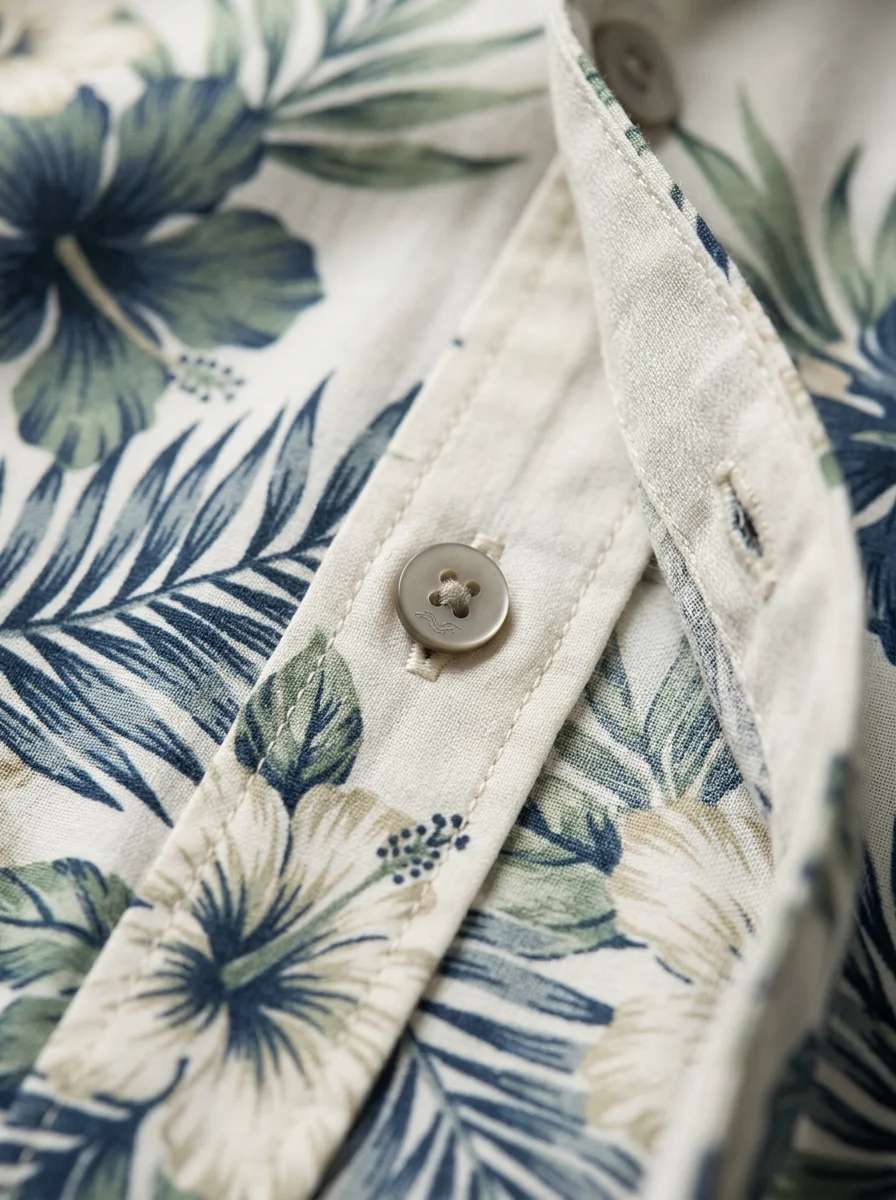 Chemise à fleurs lyocell rayonne plage estivale homme - Vue 5 - Chemise à fleurs