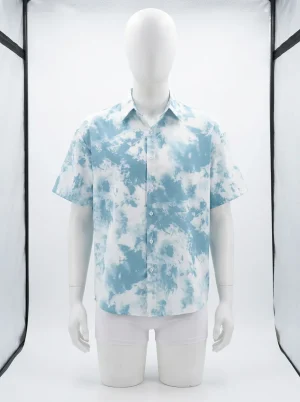 Chemise à fleurs manches courtes homme textile doux 1960 - Vue 1 - Chemise à fleurs