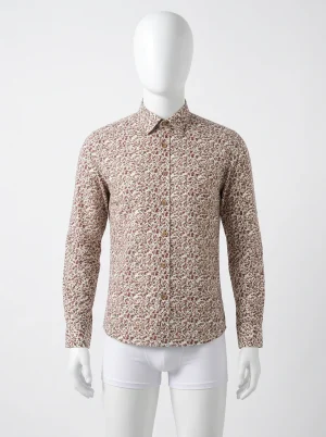 Chemise à fleurs manches longues homme style polyvalent sobre - Vue 1 - Chemise à fleurs