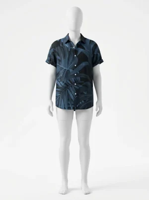 Chemise à fleurs matière technique antibactérienne homme - Vue 1 - Chemise à fleurs