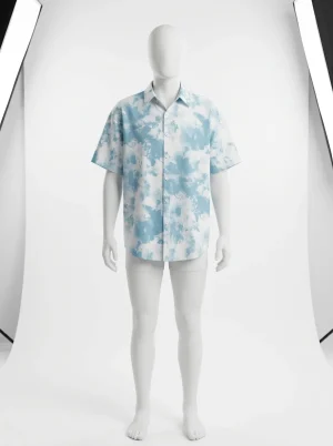 Chemise à fleurs motif 3d hd textile antibactérien homme - Vue 1 - Chemise à fleurs