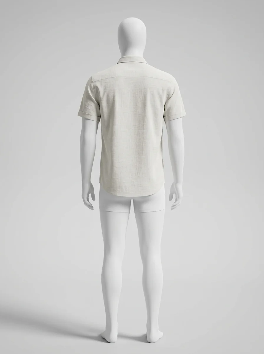 Chemise à fleurs palmier réaliste homme textile fluide été - Vue 4 - Chemise à fleurs