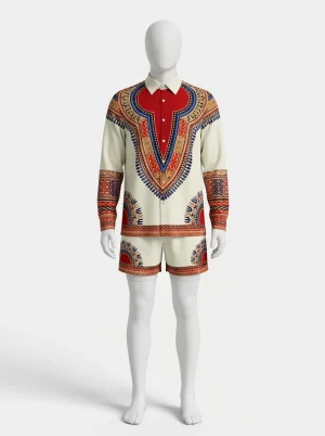 Chemise à fleurs polyester ensemble coordonné épuré homme - Vue 1 - Chemise à fleurs