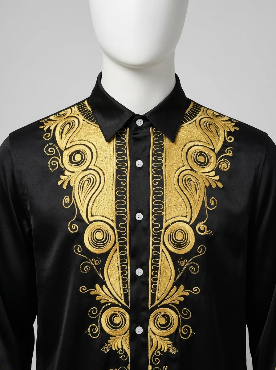 Chemise à fleurs polyester ensemble short vintage homme remarquable - Vue 3 - Chemise à fleurs